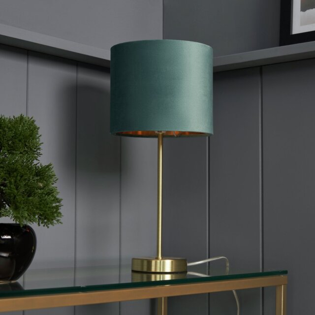 BHS Vera Metal Table Lamp - Teal - image 1