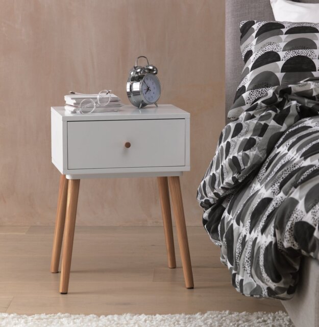 Habitat Otto 1 Drawer Bedside Table - Pink - image 1