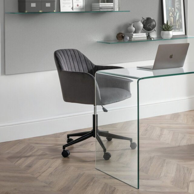 Julian Bowen Kahlo Fabric Office Chair - Black And Grey - image 1