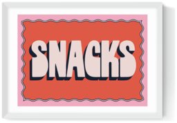 East End Prints Snacks White Frame Art Print - A3 - thumbnail 2