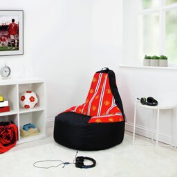 Manchester United Bean Bag Chair - Red & Black - thumbnail 1
