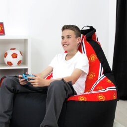 Manchester United Bean Bag Chair - Red & Black - thumbnail 2