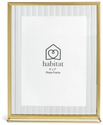 """Habitat Gold Reeded Glass Metal Picture Frame - 5x7""""""" - thumbnail 2