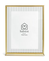 """Habitat Gold Reeded Glass Metal Picture Frame - 5x7""""""" - thumbnail 1
