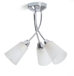 Argos Home Parton 3 Light Flush to Ceiling Light - Chrome - thumbnail 2