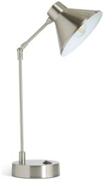 Habitat Bobby Metal Desk Lamp - Silver - thumbnail 2