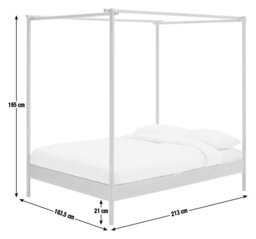 Habitat Akari 4 Poster Kingsize Wooden Bed Frame - Natural - thumbnail 2