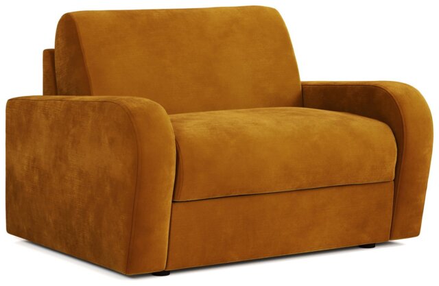 Jay-Be Deco Velvet Love Chair Seater Sofa Bed - Gold - image 1