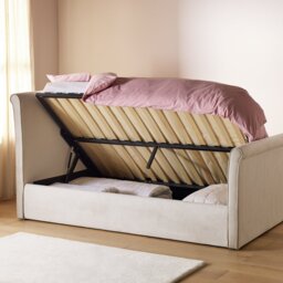 Argos Home Barley Kingsize Side Lift Ottoman Bed - Natural - thumbnail 2