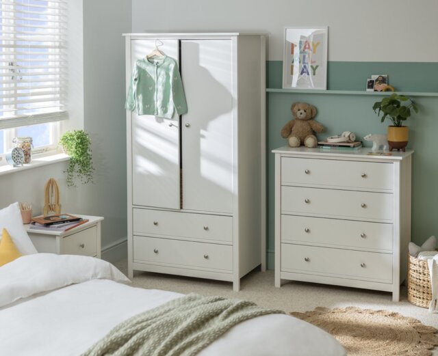 Habitat Brooklyn 3 Piece 2 Door Wardrobe Set - White - image 1