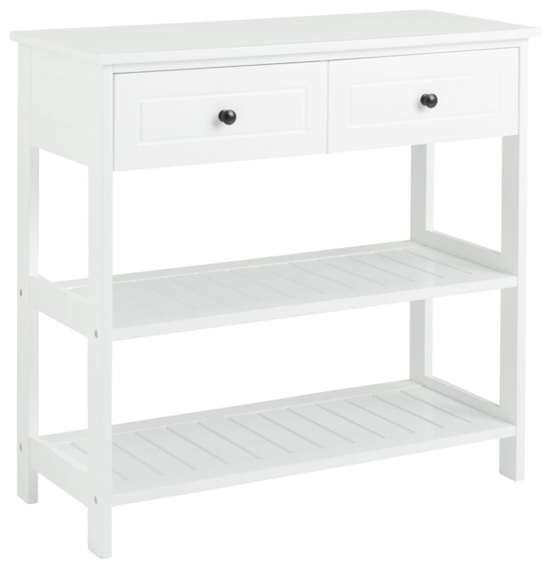 Argos Home 2 Drawer Console Table - White - image 1