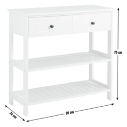 Argos Home 2 Drawer Console Table - White - thumbnail 2
