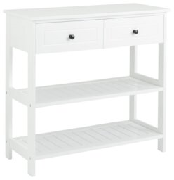 Argos Home 2 Drawer Console Table - White - thumbnail 1
