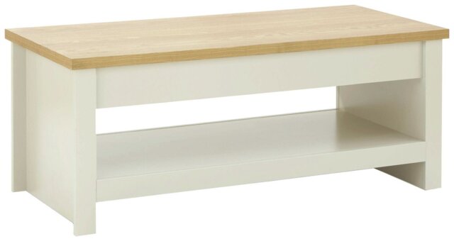 GFW Lancaster Lift Up Coffee Table - Cream - image 1