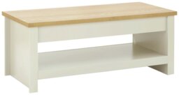 GFW Lancaster Lift Up Coffee Table - Cream - thumbnail 1