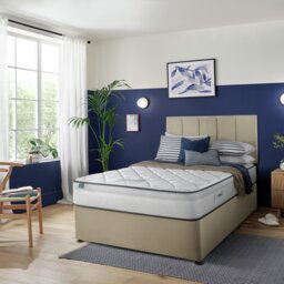 Silentnight Marlow Ultragel 1000 Mirapocket Kingsize Divan Bed - Sandstone - thumbnail 1