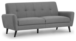 Julian Bowen Monza Fabric 3 Seater Sofa - Light Grey