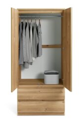 Argos Home Jenson 2 Door 2 Drawer Mirror Wardrobe-Oak Effect - thumbnail 2