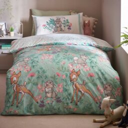 Disney Bambi Cotton Printed Floral Kids Bedding Set - Single - thumbnail 1
