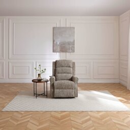 Kyoto Betsy Fabric Power Recliner Chair - Fawn