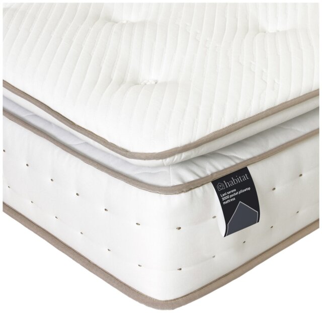 Habitat Lani Natural 3000 Pkt Pillowtop Mattress - Double - image 1