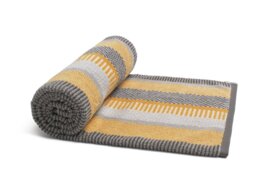 Habitat Horizontal Stripe Hand Towel - Mustard - thumbnail 1