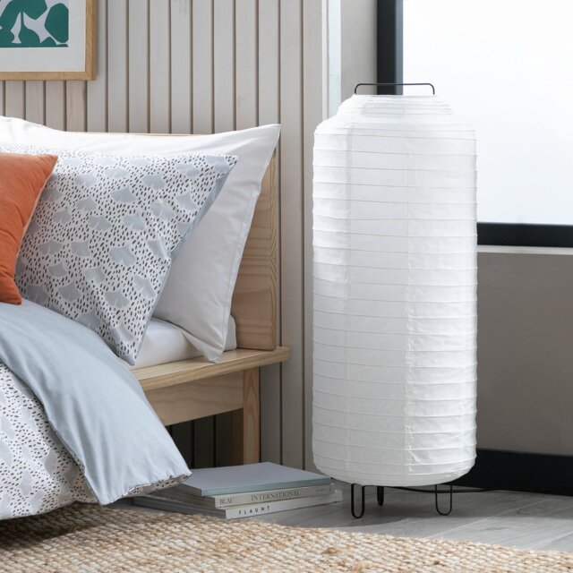 Habitat Boulle Japonais Paper Statement Floor Lamp - White - image 1