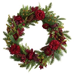 Habitat Luxe Rose and Berry Christmas Wreath - thumbnail 1