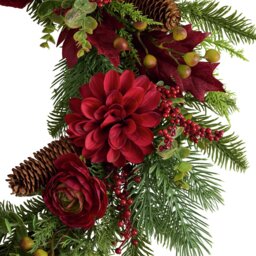 Habitat Luxe Rose and Berry Christmas Wreath - thumbnail 2