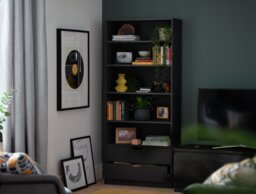 Habitat Compton 2 Drawer Bookcase - Black - thumbnail 1