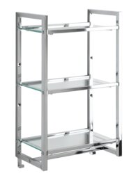Argos Home Towel Rail & Hook Bathroom Storage Shelves-Chrome - thumbnail 2