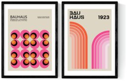 East End Prints Bauhaus Twin Set Black Frame Art Print - A2 - thumbnail 2