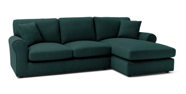 Argos Home Harry Fabric Right Hand Corner Chaise Sofa - Teal
