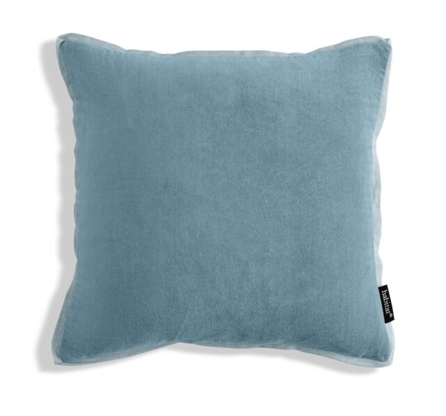 Habitat Cotton Velvet Cushion - Blue - 43x43cm - image 1