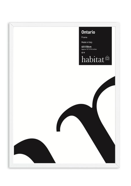 Habitat Ontario White Wooden Picture Frame - 40x50cm - image 1