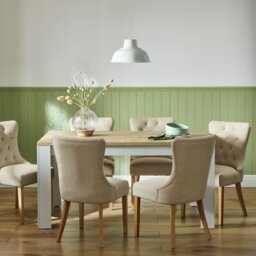 Argos Home Preston Extending Dining Table & 6 Cream Chairs - thumbnail 1