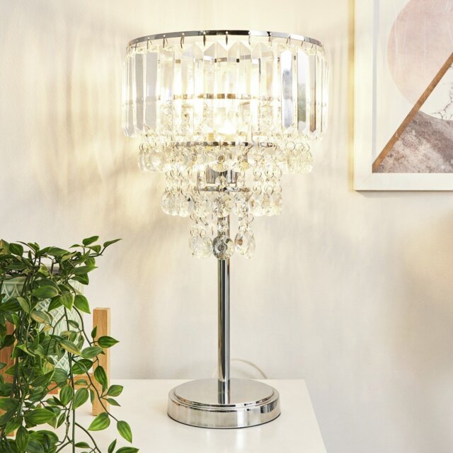 BHS Monroe Table Lamp - Silver - image 1