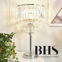 BHS Monroe Table Lamp - Silver - thumbnail 2