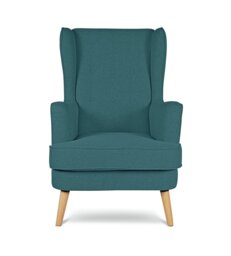 Habitat Callie Self Assembly Velvet Armchair - Petrol Blue - thumbnail 1