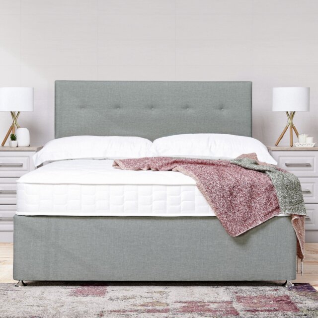 Argos Home Dalham Small Double 2 Drawer Divan Bed - Grey - image 1