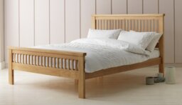 Argos Home Aubrey Double Wooden Bed Frame - Oak Stain - thumbnail 2