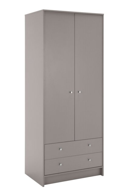 Argos Home Malibu 2 Door 2 Drawer Wardrobe - Grey - image 1