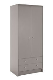 Argos Home Malibu 2 Door 2 Drawer Wardrobe - Grey - thumbnail 1