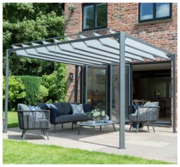 Norfolk Leisure Pandora 3m x 3.6m Garden Gazebo - Grey - thumbnail 1