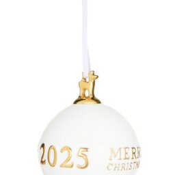 Argos Home Single Gold Merry Christmas 2025 Bauble - thumbnail 2