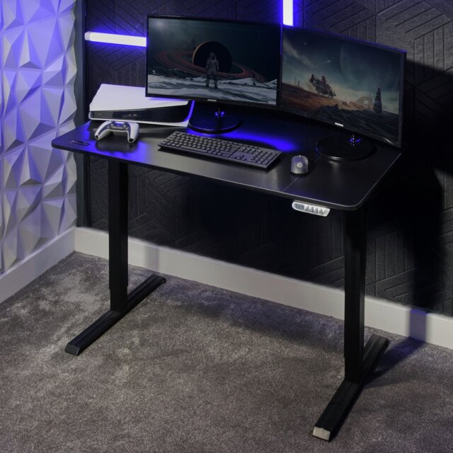 X Rocker Ascend Electric Height Adjustable Gaming Desk-Black - image 1