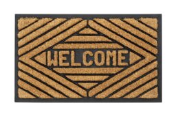 Argos Home Welcome Natural & Black  Doormat - thumbnail 1