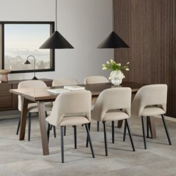 Furniture To Go A Line 6 Seater Dining Table - Dark Oak - thumbnail 1