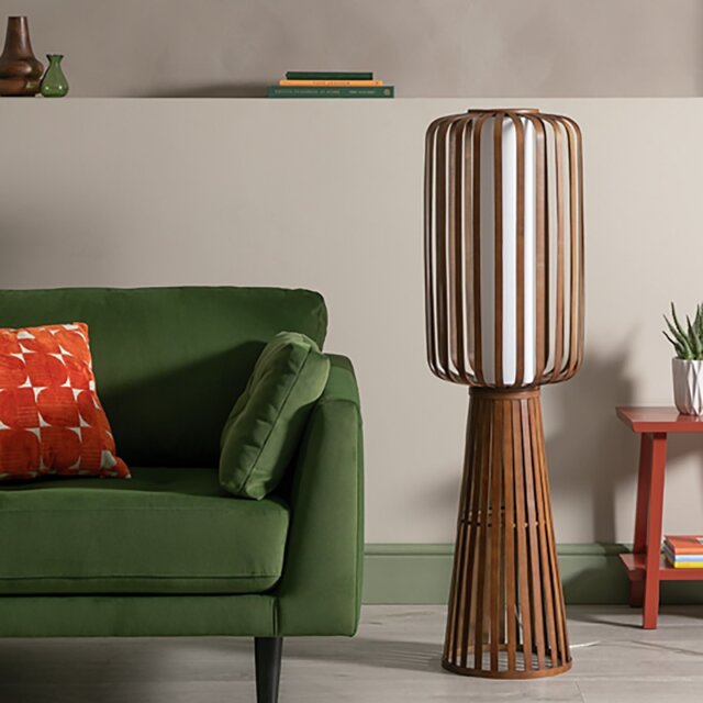 Habitat Achille Floor Lamp - Walnut - image 1