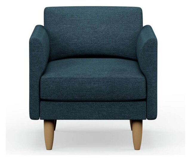 Hutch Fabric Curve Arm Armchair - Aegean Blue - image 1